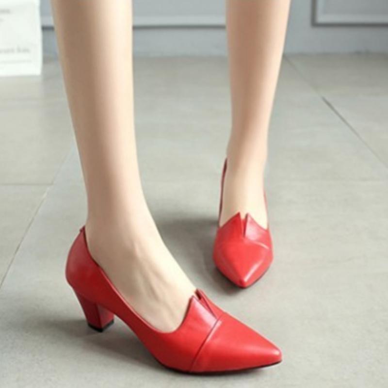 Dress Shoes Women Black Pu Leather Slip On Pointed Toe High Heel Lady Square Comfort Summer Office Mid Heels Pumps
Dress Shoes Women Black Pu Leather Slip On Pointed Toe High Heel Lady Square Comfort Summer Office Mid Heels Pumps