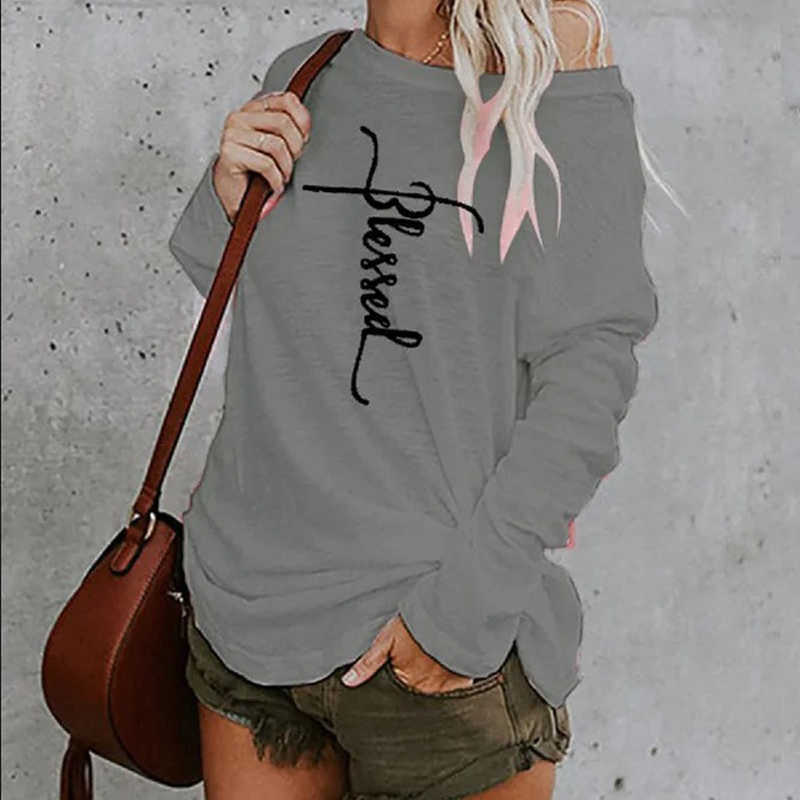 New Women White T-shirt Casual Long Sleeve Letter Printed Aesthetic Plus-size Tops Ladies Harajuku Cotton Pullover Tees 0versize X0628