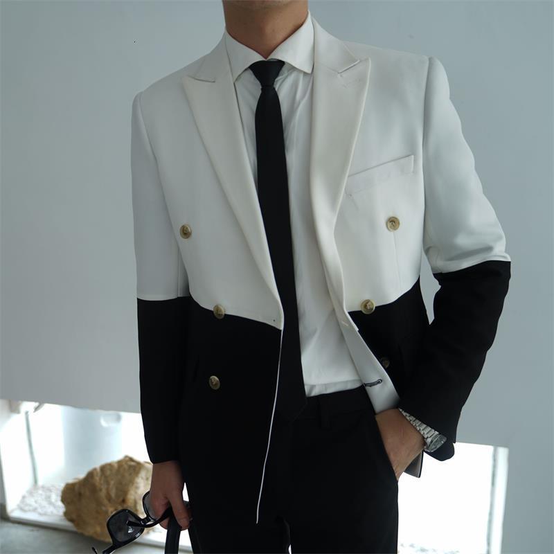 Latest Splice Contrast Color Costume Homme Wedding 2 Pcs Men Suits Tuxedo Groom Slim Fit Terno Masculino Blazer Jacket+Pant, Gray
Latest Splice Contrast Color Costume Homme Wedding 2 Pcs Men Suits Tuxedo Groom Slim Fit Terno Masculino Blazer Jacket+Pant, Gray