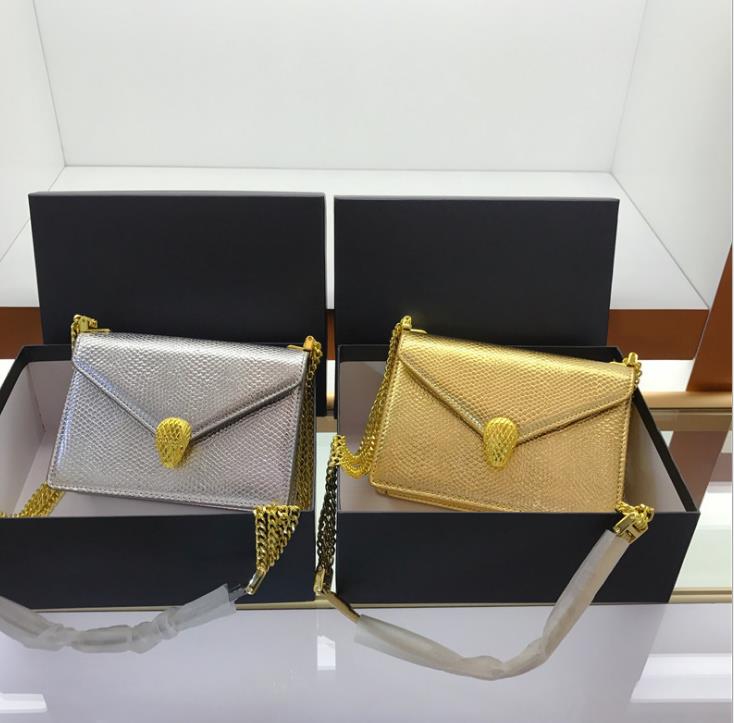 Trendy Big-Name Chain Bags High-Quality Ttexture Gold Snake Head Bag Women, Silver
Trendy Big-Name Chain Bags High-Quality Ttexture Gold Snake Head Bag Women, Silver