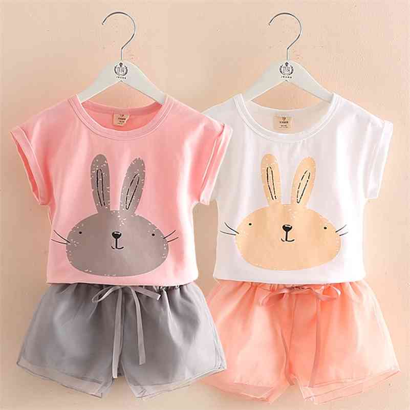 Girls Clothing Set Summer 2-10T Years Old Kids Girl Cartoon Rabbit Print T Shirt+Shorts Drawstring 2 Piece Outfits Suit Set 210701, White
Girls Clothing Set Summer 2-10T Years Old Kids Girl Cartoon Rabbit Print T Shirt+Shorts Drawstring 2 Piece Outfits Suit Set 210701, White