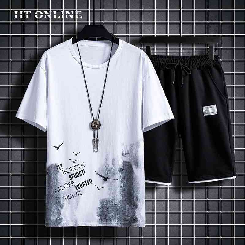 Men' Set Summer Casual Print T-shirt Shorts 2 Piece Tracksuit Men Fashion Sportswear Male Sweat Suit Trend Hip Hop Streetwear 210603, Jw628white
Men' Set Summer Casual Print T-shirt Shorts 2 Piece Tracksuit Men Fashion Sportswear Male Sweat Suit Trend Hip Hop Streetwear 210603, Jw628white