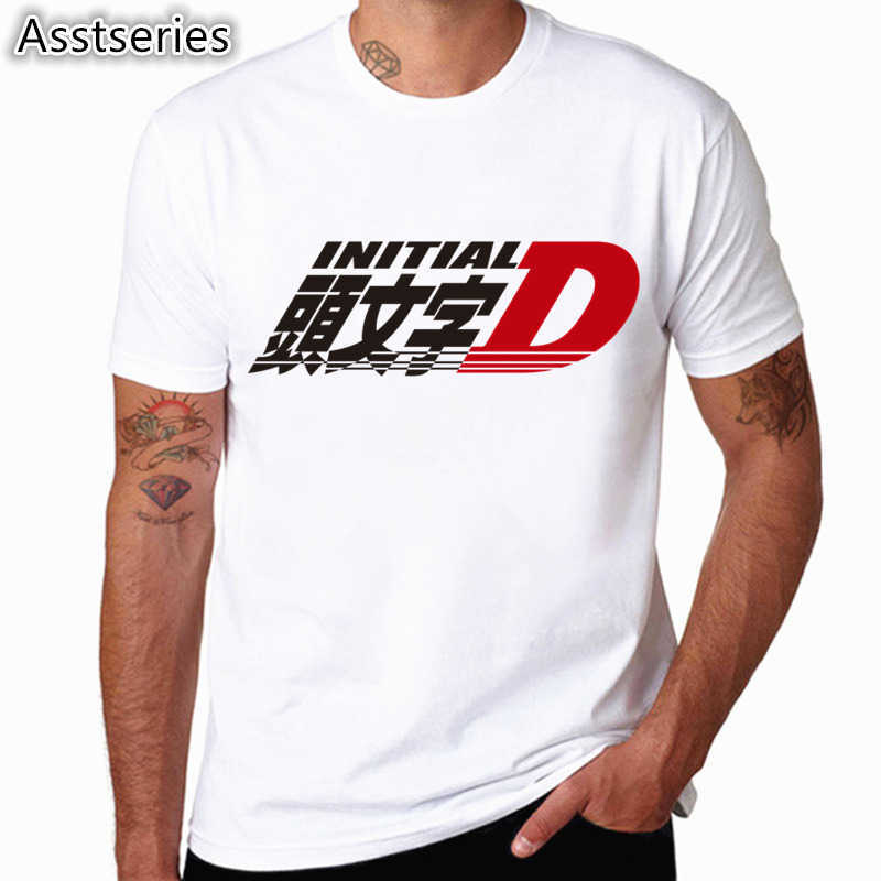 Men Print Drift Japanese Anime Fashion T Shirt Short Sleeves O Neck Summer Cool Casual AE86 Initial D Homme Tshirt 210629