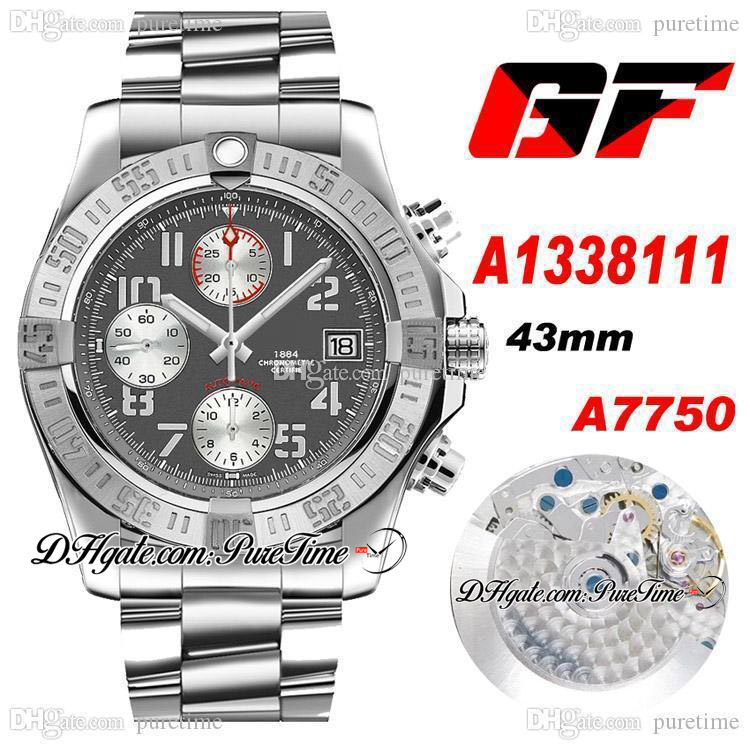 GF A1338111/F564-170A A7750 Automatic Chronograph Mens Watch Gray Dial Silver Subdial Stainless Steel Bracelet 2021 Super Edition Puretime A30, Original box a styles
GF A1338111/F564-170A A7750 Automatic Chronograph Mens Watch Gray Dial Silver Subdial Stainless Steel Bracelet 2021 Super Edition Puretime A30, Original box a styles