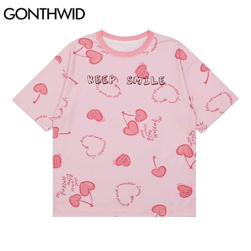 Tshirts Streetwear Cartoon Cherry Heart Print Tees Shirts Hip Hop Casual Cotton Summer Loose Fashionable T-Shirts Tops 210602, White
Tshirts Streetwear Cartoon Cherry Heart Print Tees Shirts Hip Hop Casual Cotton Summer Loose Fashionable T-Shirts Tops 210602, White