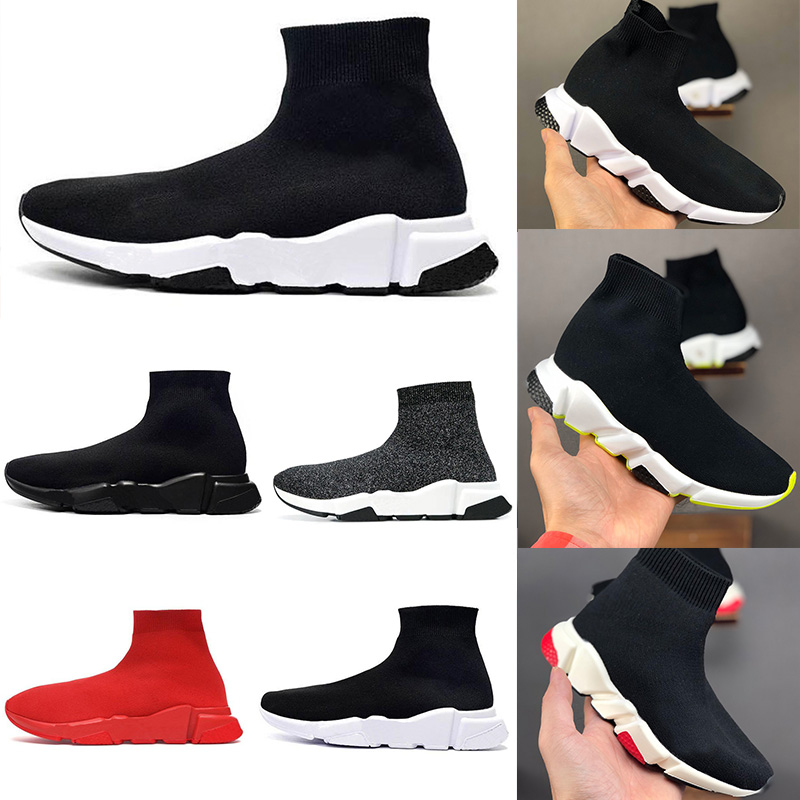 

Designer Paris Mens Womens Sock Shoes kids Children's shoes Casual Slip-On Top quality Original Black White Red Green Trainer Sports Sneakers Walking Eur 36-47, Nothing