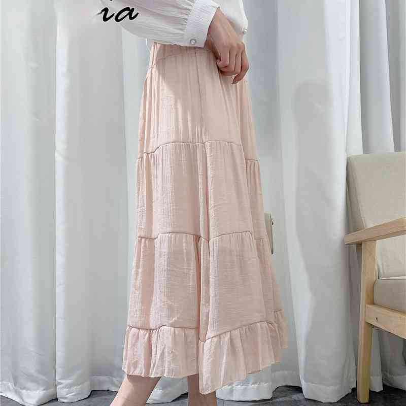 Summer Pleated Skirt Women Drawstring Patchwork Vintage Casual Ruffle Elastic Waist s Female White Long Cupcake 210603, Black
Summer Pleated Skirt Women Drawstring Patchwork Vintage Casual Ruffle Elastic Waist s Female White Long Cupcake 210603, Black
