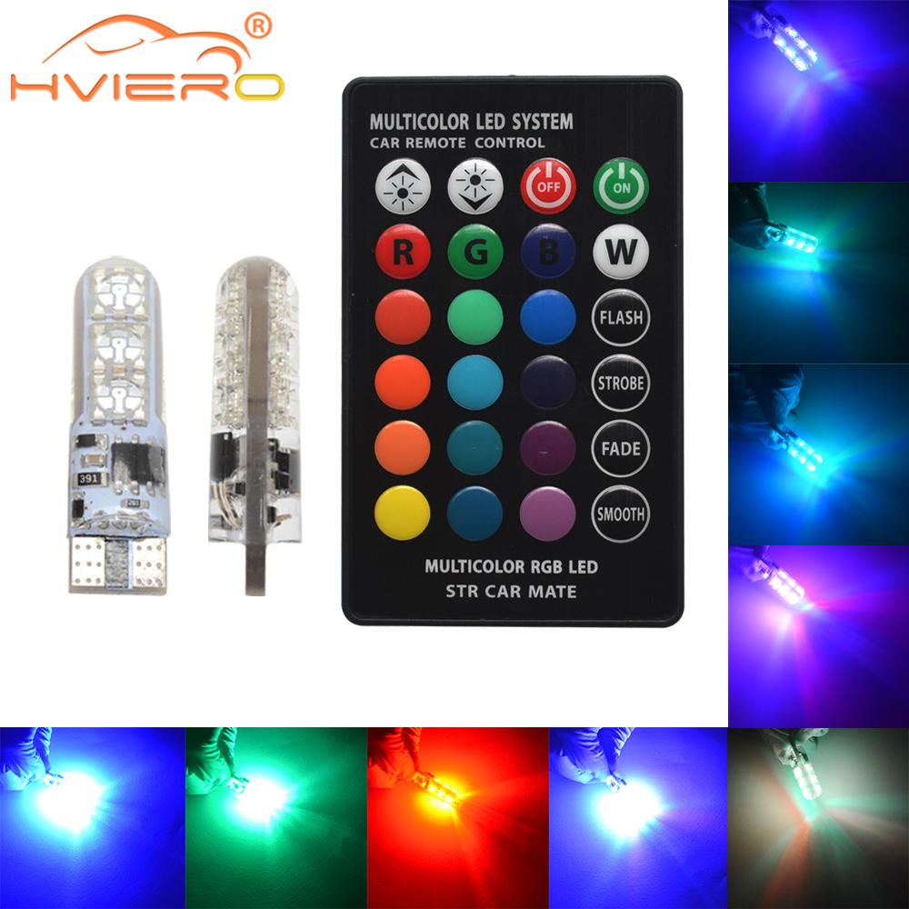 2x T10 SilicaGel RGB w5w LED Lights Remote Controller RGBW 501 194 168 6SMD 5050 Festoon Dome Car Wedge Side DC 12V Bulbs
2x T10 SilicaGel RGB w5w LED Lights Remote Controller RGBW 501 194 168 6SMD 5050 Festoon Dome Car Wedge Side DC 12V Bulbs