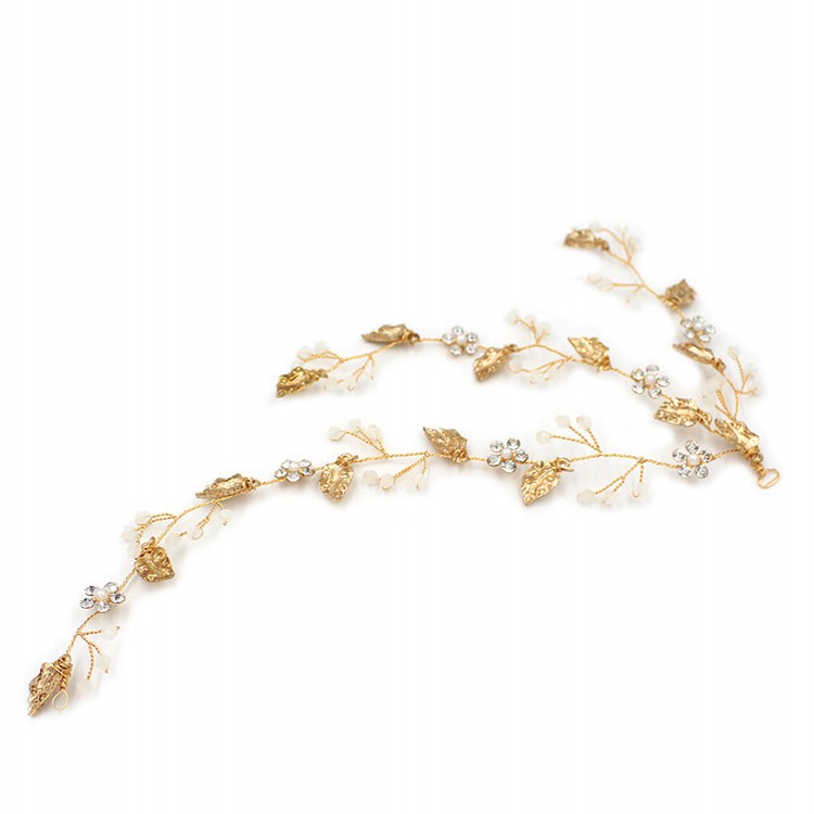 Fairy HeadPieces Gold with Ivory Wedding Accesosries Latest European Style Flowers Shape