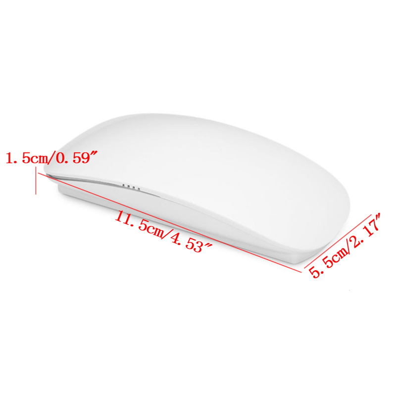 Ultra Thin 2.4G USB 2.0 Optical Wireless Touch Mouse Mice Receiver for Notebook