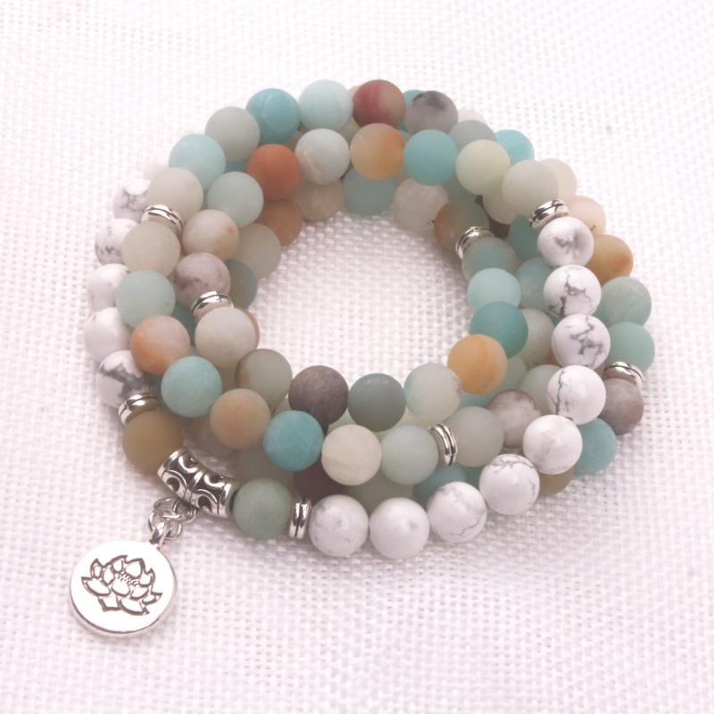 Charm Bracelets 108 Mala Frosted Amazonite With Ancient Silver Bracelet For Women Yoga Jewelry
Charm Bracelets 108 Mala Frosted Amazonite With Ancient Silver Bracelet For Women Yoga Jewelry