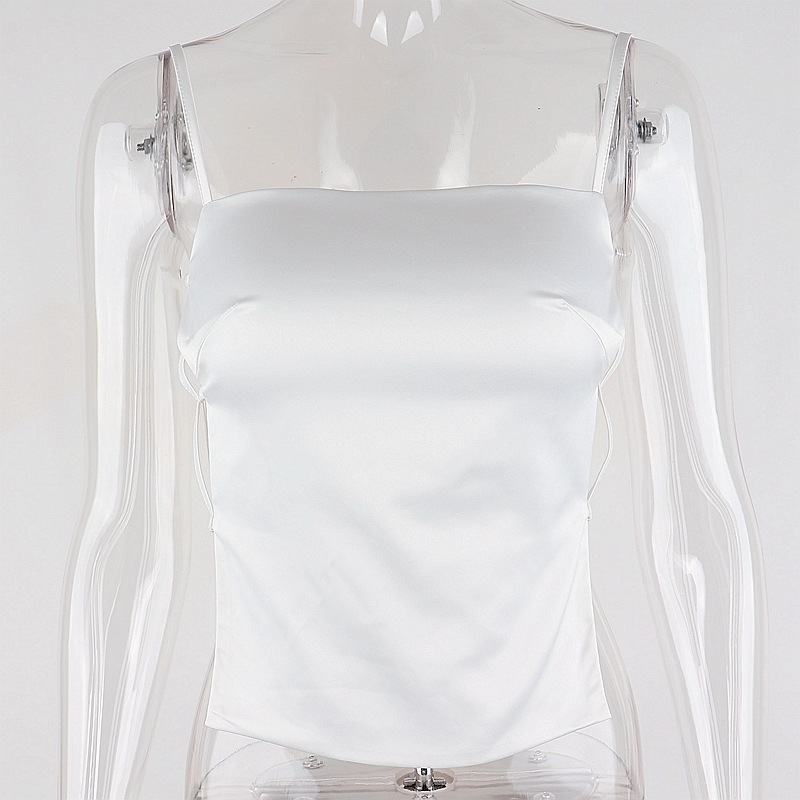 Fashion Solid White Sleeveless Bandage Summer Crop Tops Women Baless Chic Sexy Straps Top Cropped Streetwearhigh quality
Fashion Solid White Sleeveless Bandage Summer Crop Tops Women Baless Chic Sexy Straps Top Cropped Streetwearhigh quality