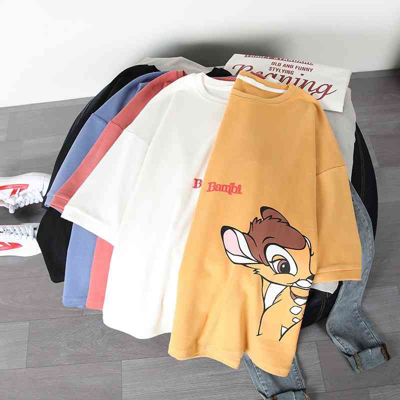 HXJJP The Short Sleeve T-shirt for Summer Is A Loose Plus-size Cartoon Pure Cotton Round Neck Women 210607, Yellow
HXJJP The Short Sleeve T-shirt for Summer Is A Loose Plus-size Cartoon Pure Cotton Round Neck Women 210607, Yellow