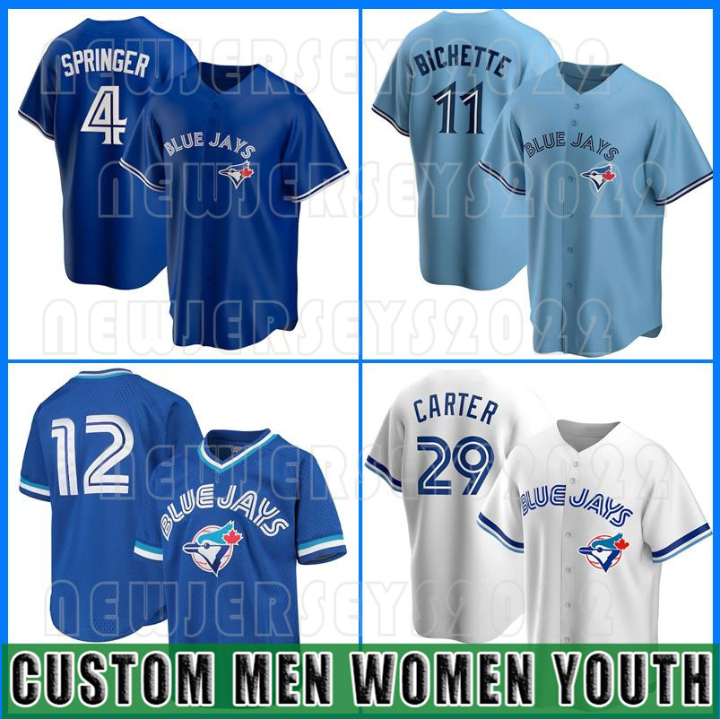 Custom 4 George Springer Blue Baseball 12 Roberto Alomar Jays Jersey 10 Marcus Semien 8 Cavan Biggio Rowdy Tellez 27 Vladimir Guerrero Jr, Blue;black
Custom 4 George Springer Blue Baseball 12 Roberto Alomar Jays Jersey 10 Marcus Semien 8 Cavan Biggio Rowdy Tellez 27 Vladimir Guerrero Jr, Blue;black