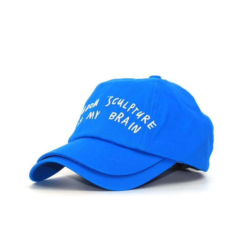 Double Brim Letter Embroidered Baseball Caps Outdoor Travel Fashion Korean Duck Tongue Cap for Men and Women