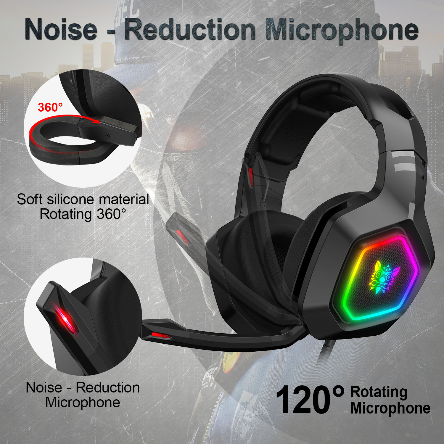 Gaming Headset K10 Earphones Game Header Head Mounted RGB Lamp Eat Chicken Mobile Computer Electric Energy Headphones