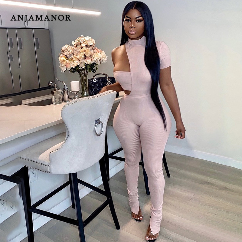 ANJAMANOR Sexy Women Jumpsuits and 2 Piece Pant Sets Club Wear Fashion Asymmetric Hollow Out Bodycon Romper Spring 2021 D85-CE31, Black
ANJAMANOR Sexy Women Jumpsuits and 2 Piece Pant Sets Club Wear Fashion Asymmetric Hollow Out Bodycon Romper Spring 2021 D85-CE31, Black