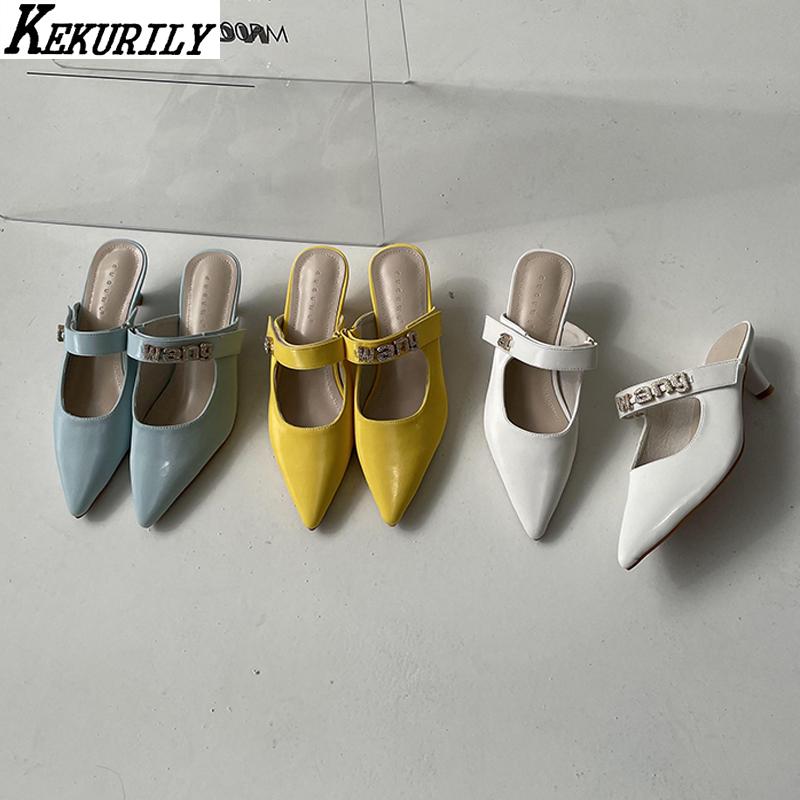 Spike Heels Mules Women Metal Decoration Pointed Toe Slippers Fasahion Shallow Slides Slip On Shoes Pumps Luxury Sandalias Mujer, Black
Spike Heels Mules Women Metal Decoration Pointed Toe Slippers Fasahion Shallow Slides Slip On Shoes Pumps Luxury Sandalias Mujer, Black