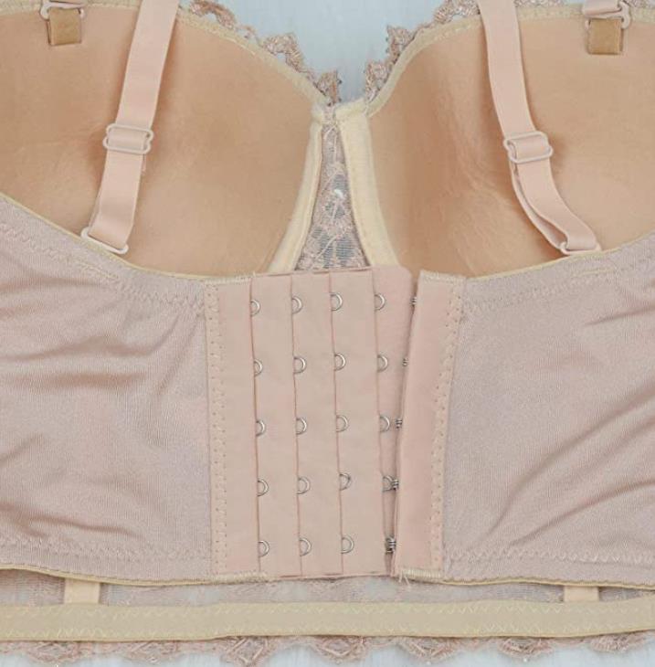 Women's Lace Rhinestone Bustier Crop Top Camis Clubwear Sexy Mesh Corset Push Up Bra Fashion Tanks Champagne Black White XS-L