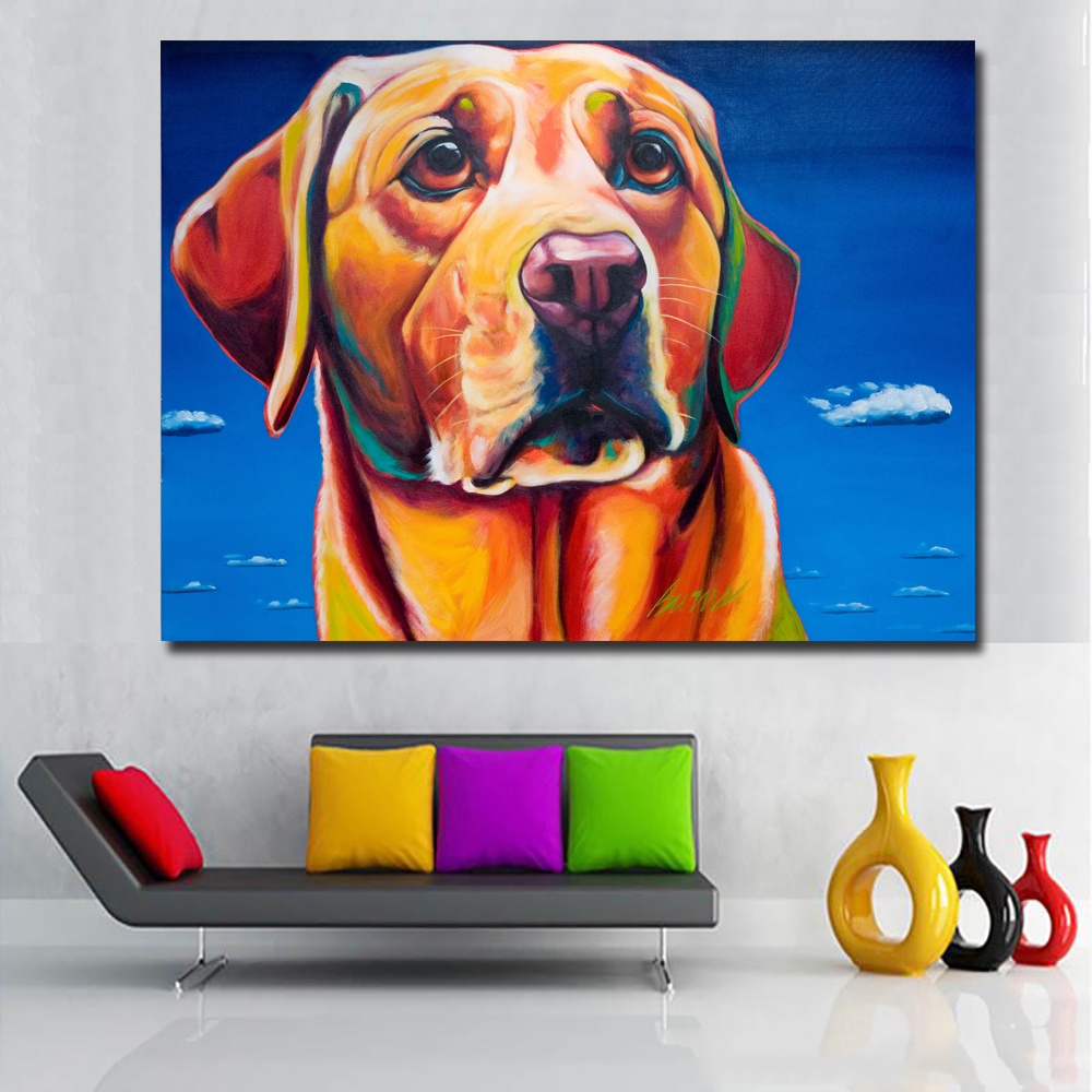 SELFLESSLY Bulldog Painting For Living Room Wall Canvas Art Poster Prints Animal Decorative Painting For Bedroom Unframed
