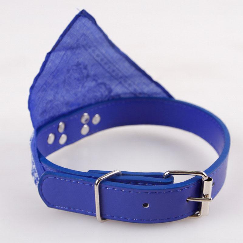 Dog Collars & Leashes Pet Triangle Scarf Adjustable PU Leather Collar Bib Small Teddy Supplies Jewelry Saliva Towel