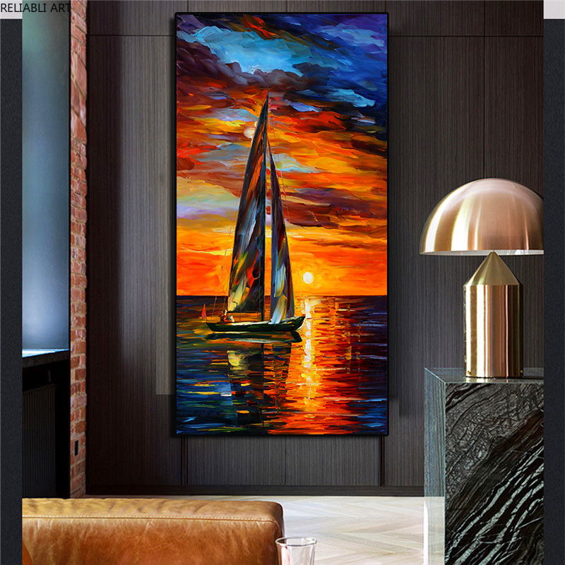 Modern Landscape Wall Decorations Canvas Painting For Living Room Boat Occean Sunset Red Sky Oil Painting Nordic Home Decor
Modern Landscape Wall Decorations Canvas Painting For Living Room Boat Occean Sunset Red Sky Oil Painting Nordic Home Decor