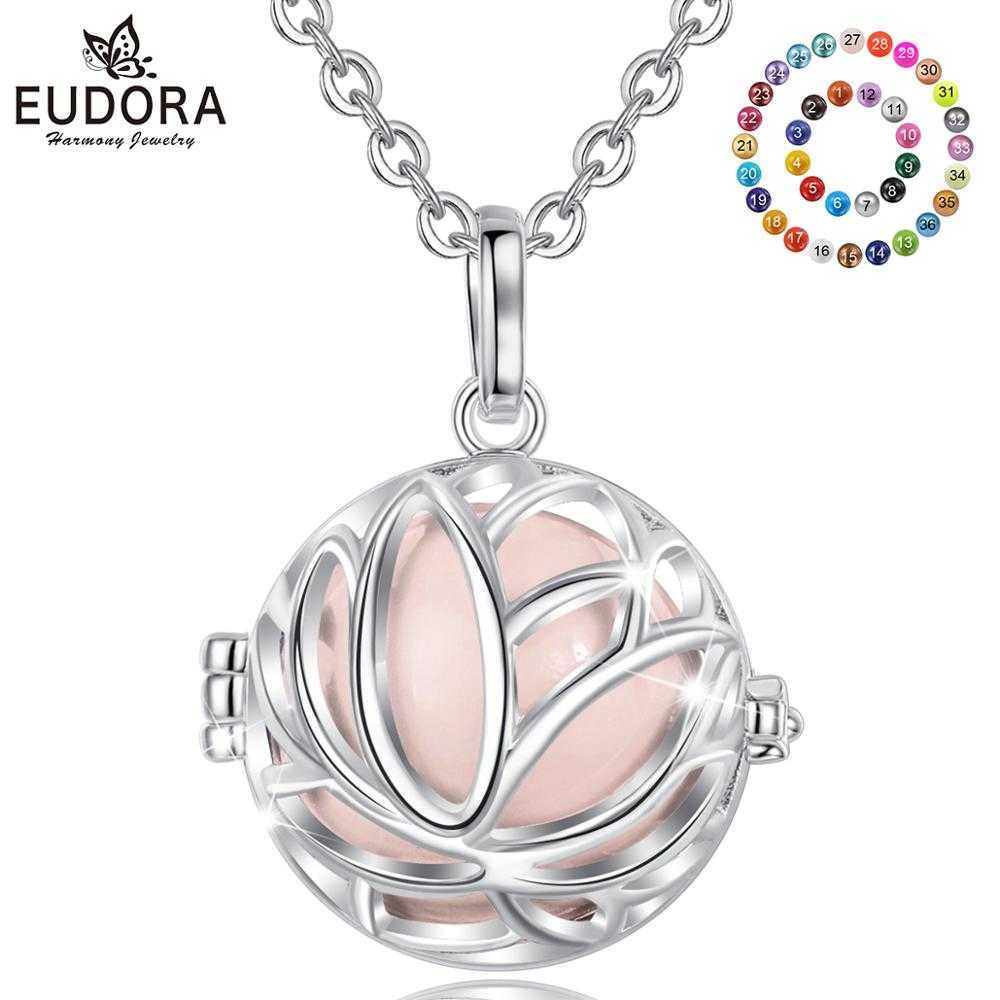 Eudora 20mm Unique Harmony Pregnancy ball Necklace bola pendant with lotus Flower cage Jewelry box K387 210621
Eudora 20mm Unique Harmony Pregnancy ball Necklace bola pendant with lotus Flower cage Jewelry box K387 210621