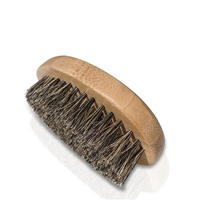 3 in 1 kits 8x4x3cm Mini Wood Bristles Beard Brush aftershave Men wooden brushes + Mustache Comb with pouch