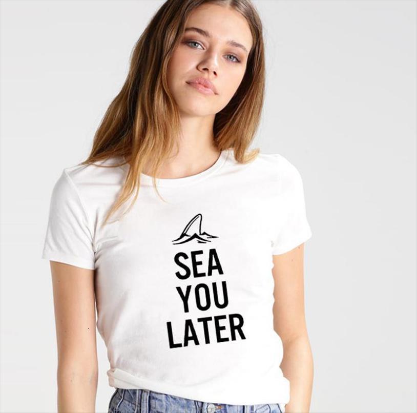 Sea You Later Shark Women T Shirt Print Short Sleeve O Neck Loose Summer Ladies Tee Tops Camisetas Mujer, White
Sea You Later Shark Women T Shirt Print Short Sleeve O Neck Loose Summer Ladies Tee Tops Camisetas Mujer, White