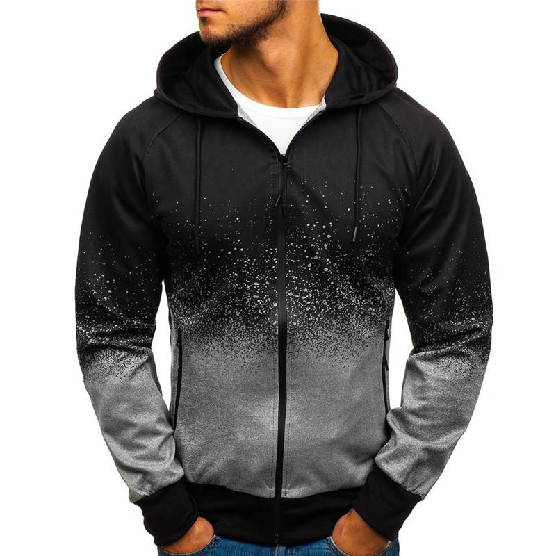 Hoodies Fashion Casual Cotton Men Sweatshirt Winter Long Sleeve Hooded 2021 Autumn Cardigan Zipper Hoodie Men's & Sweatshirts