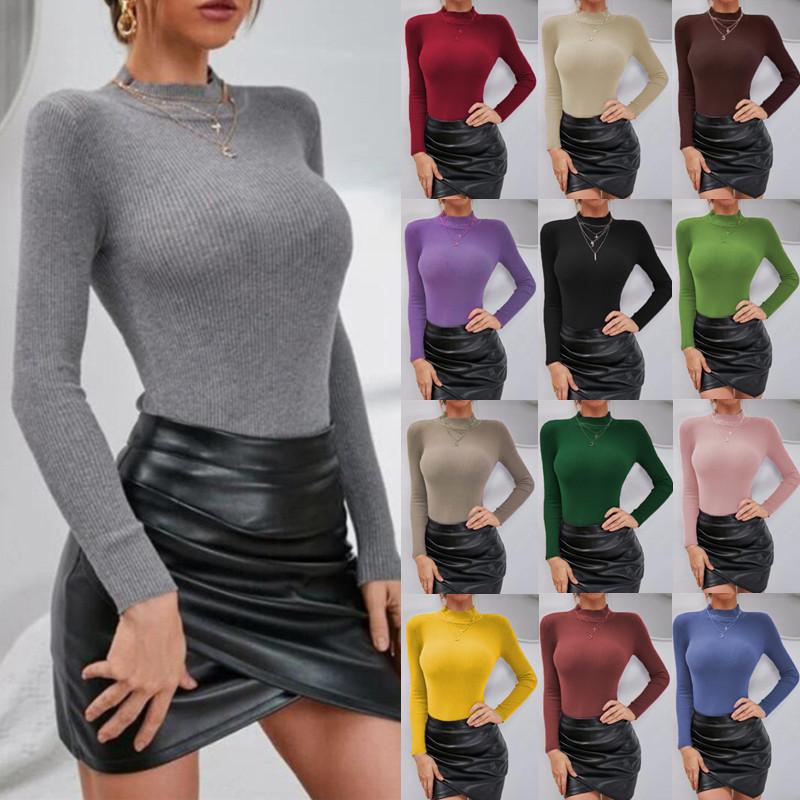 Women's Sweaters Womens Knitwear Long Sleeve Solid Color Ribbed Knit Sweater Bottoming Blouse Jumpers Casual Slim Pullover Top, White;black
Women's Sweaters Womens Knitwear Long Sleeve Solid Color Ribbed Knit Sweater Bottoming Blouse Jumpers Casual Slim Pullover Top, White;black