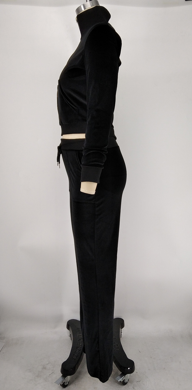 Women Two Piece Sets Pants Winter Velvet Lady Tracksuit Zipper Jacket Top and Trousers Sweatpants Casual Sport Suits Slim