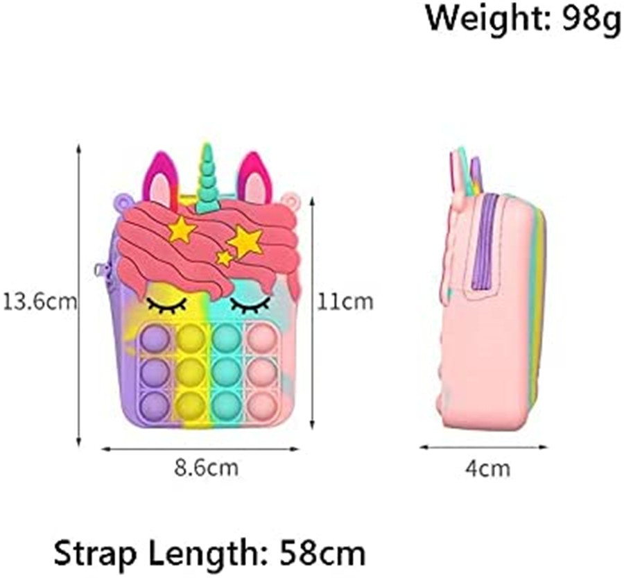 Silicone coin purse Decompression Toys Push Fidget Colorful Unicorn-shaped Bag Feature Popper Bubble Fingertip Sensory Toy for Children Gifts
Silicone coin purse Decompression Toys Push Fidget Colorful Unicorn-shaped Bag Feature Popper Bubble Fingertip Sensory Toy for Children Gifts