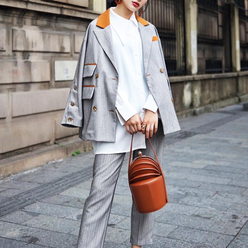 Women' Suits & Blazers Fashion Pant 2021Elegant 2 Piece Set For Women Casual Double Breasted Jacket Tops Trouser Office Lady Suit FemininoY, Gray
Women' Suits & Blazers Fashion Pant 2021Elegant 2 Piece Set For Women Casual Double Breasted Jacket Tops Trouser Office Lady Suit FemininoY, Gray