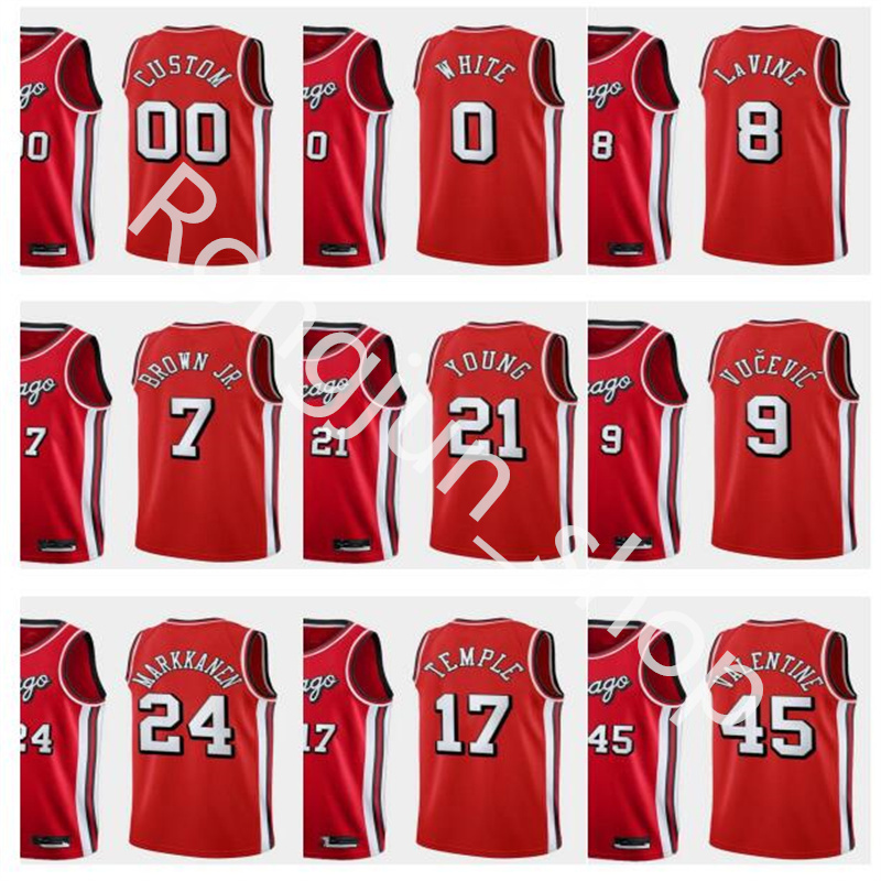 Screen Print Men Basketball Zach 8 LaVine Nikola Vucevic 9 Coby White 0 Lauri Markkanen Red 2021-22 Edition City Jersey
Screen Print Men Basketball Zach 8 LaVine Nikola Vucevic 9 Coby White 0 Lauri Markkanen Red 2021-22 Edition City Jersey