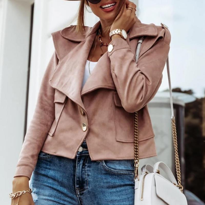 Women' Jackets Solid Color Coat Button Streetwear Jacket Women Winter Fashion Short Autumn Suede Pockets Loose Outwear Motorcycle Biker, Khaki
Women' Jackets Solid Color Coat Button Streetwear Jacket Women Winter Fashion Short Autumn Suede Pockets Loose Outwear Motorcycle Biker, Khaki