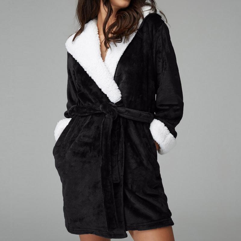 Women' Sleepwear Winter Warm Women Hooded Fleece Bathrobe Lightweight Soft Plush Long Flannel Robe, We
Women' Sleepwear Winter Warm Women Hooded Fleece Bathrobe Lightweight Soft Plush Long Flannel Robe, We