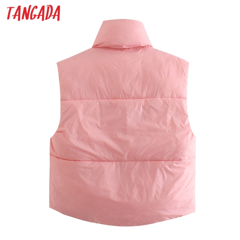 Women Double Side Wear Sleeveless Waistcoat Parkas Thick Zipper Pockets Female Warm Elegant QJ134 210416