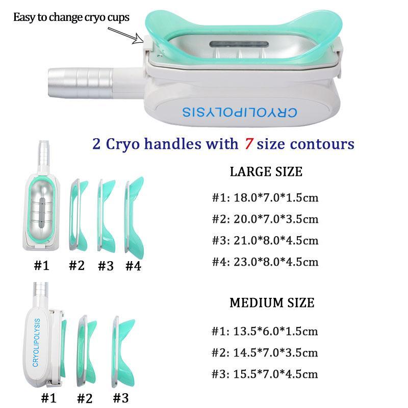 Cryolipolysis Cryotherapy lipolaser cavitation RF device freezing slimming machine Shape cryo vacuum weight loss equipment