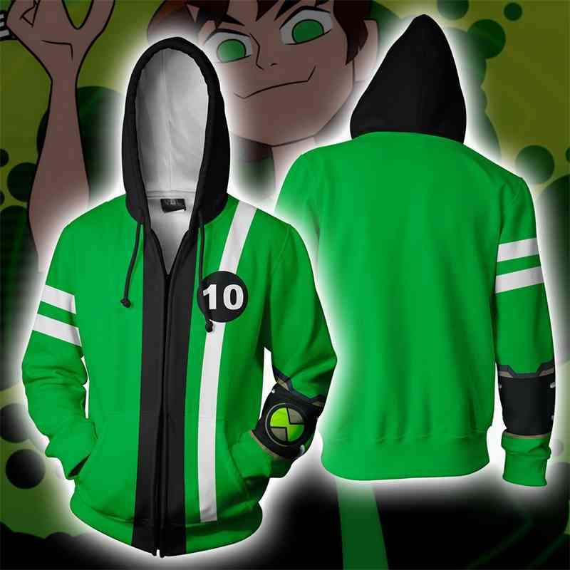 Popular Ben10 Tian Xiaoban 3D printed zipper hooded sweater cardigan jacket Cosplay animation, Black
Popular Ben10 Tian Xiaoban 3D printed zipper hooded sweater cardigan jacket Cosplay animation, Black