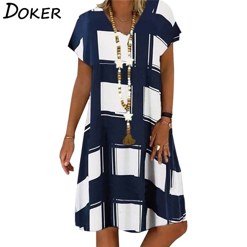 Summer Lattice Print Casual Dres' V-neck Short Sleeve Vintage es For Women Plus Size Beach Boho Loose Midi 210701, Black
Summer Lattice Print Casual Dres' V-neck Short Sleeve Vintage es For Women Plus Size Beach Boho Loose Midi 210701, Black