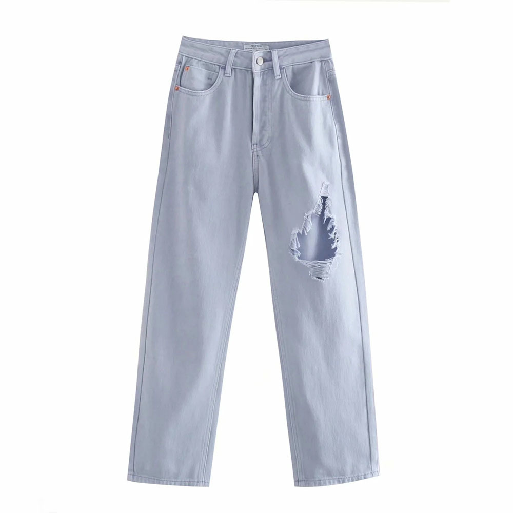 BBWM Woman Jeans High Waist Clothes Wide Leg Denim Clothing Solid Color Streetwear Vintage Fashion Hole Straight Pants 210520, Blue
BBWM Woman Jeans High Waist Clothes Wide Leg Denim Clothing Solid Color Streetwear Vintage Fashion Hole Straight Pants 210520, Blue