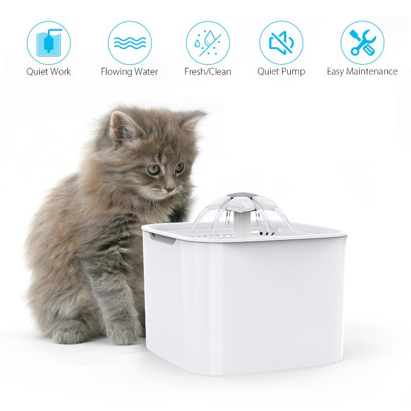 Cat Bowls & Feeders Pet Water Fountain Electric Bowl Auto Cycle With Filter 2L Large Capacity 2W Pump For Cats Dogs Birds Guinea Pigs
Cat Bowls & Feeders Pet Water Fountain Electric Bowl Auto Cycle With Filter 2L Large Capacity 2W Pump For Cats Dogs Birds Guinea Pigs
