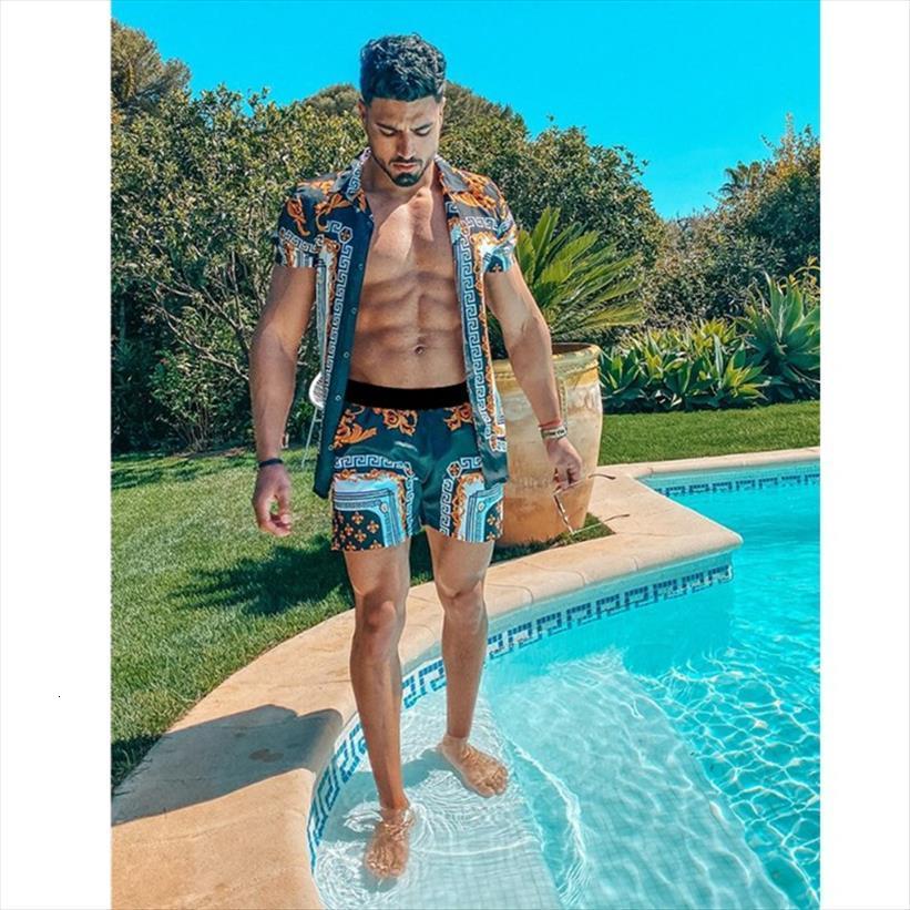 fashion hawaiian printed 2 pieces men tracksuits set summer button short sleeve shirt beach shorts casual streetwear holiday suits, Gray
fashion hawaiian printed 2 pieces men tracksuits set summer button short sleeve shirt beach shorts casual streetwear holiday suits, Gray