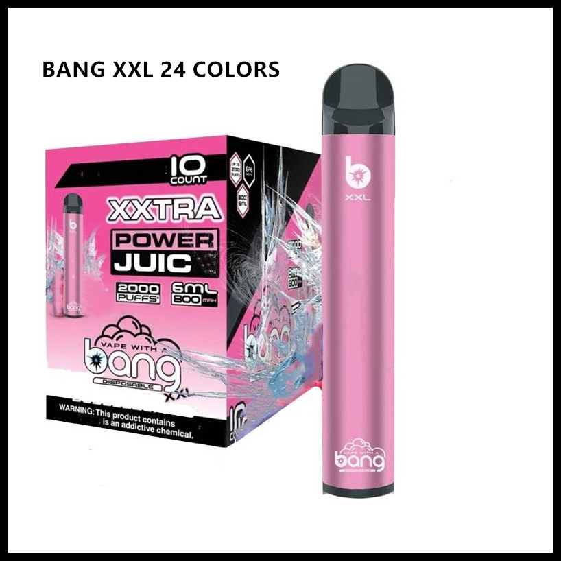 Quality Bang xxl diaposable vape e cigarette starter kit Device 2000 Puffs 800mAh Battery 6ml Pods Cartridge Vapors
Quality Bang xxl diaposable vape e cigarette starter kit Device 2000 Puffs 800mAh Battery 6ml Pods Cartridge Vapors