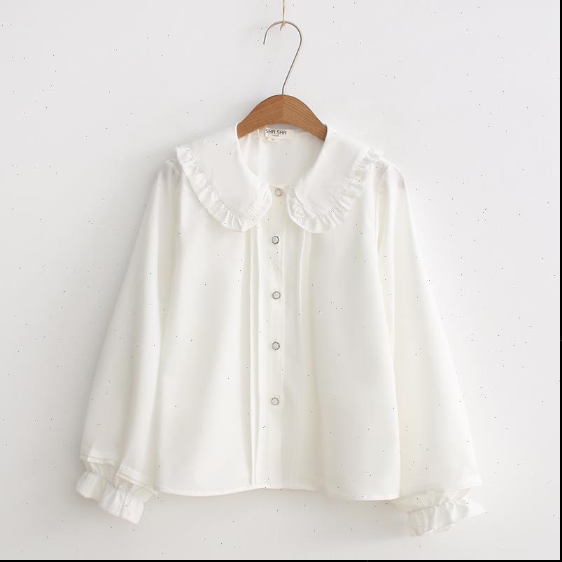 gothic lolita peter pan womens shirt colar cosplay kawaii lo peplum white