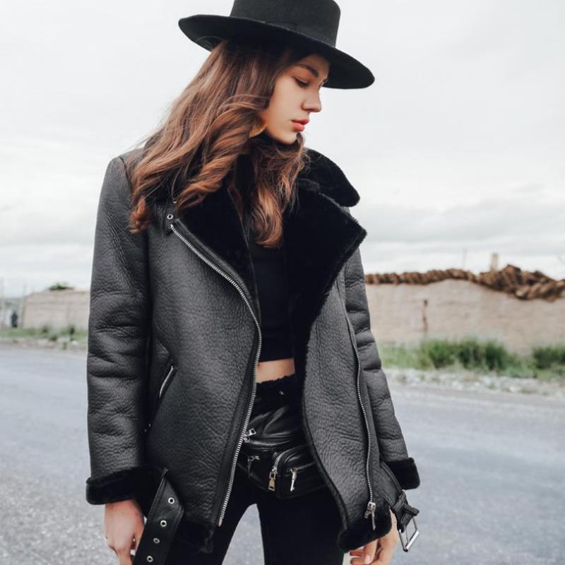 Women's Fur & Faux Coat Top Womens 2021 Winter Warm Black Lamb Overcoat Double-faced Short Motorcycle Jacket Outwear L1430
Women's Fur & Faux Coat Top Womens 2021 Winter Warm Black Lamb Overcoat Double-faced Short Motorcycle Jacket Outwear L1430
