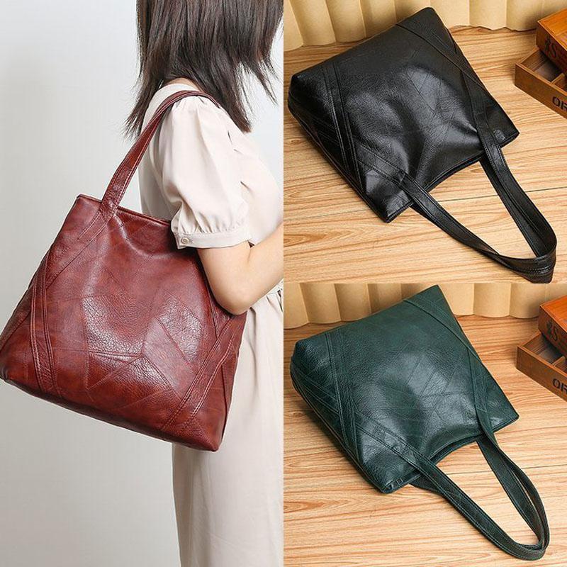 Shoulder Bags Women Leather Handbags High Quality Female Soft Bag Vintage Large Capacity Tote Sac A Main, Black
Shoulder Bags Women Leather Handbags High Quality Female Soft Bag Vintage Large Capacity Tote Sac A Main, Black