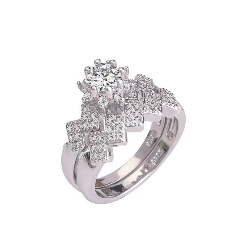 Wedding Rings Luxury White Zircon Stone Ring Set Fashion Engagement Vintage For Women Bridal Sets
Wedding Rings Luxury White Zircon Stone Ring Set Fashion Engagement Vintage For Women Bridal Sets