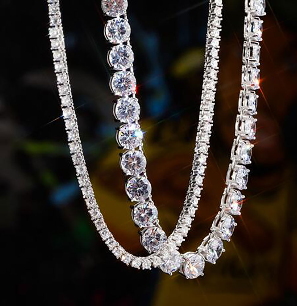 3mm 5mm 1 Row Cubic Zirconia Real Solid 925 Sterling Silver Tennis Chain Choker Necklace 18-22" Men Women Hiphop Jewelry
3mm 5mm 1 Row Cubic Zirconia Real Solid 925 Sterling Silver Tennis Chain Choker Necklace 18-22" Men Women Hiphop Jewelry